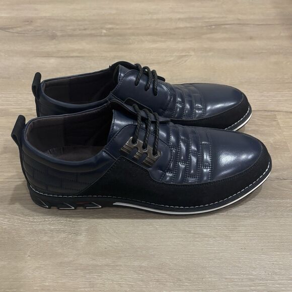 GATSBY Oxford Derby Leather Lace Up Comfort Blue & Black Mens Sz US 10 EU 44 main image 10